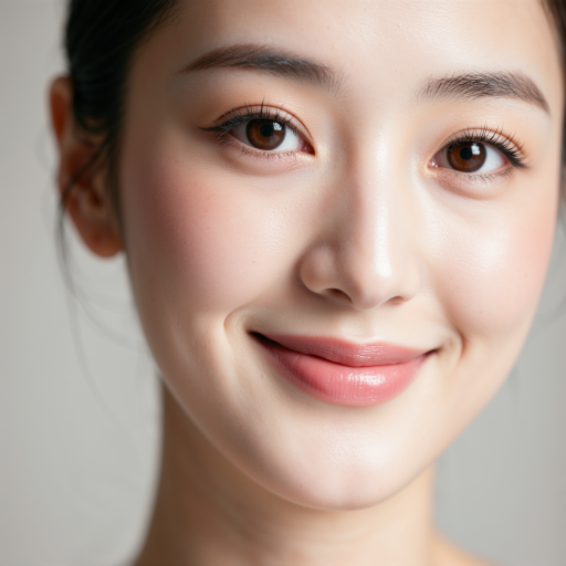 二十八岁左右年轻女性头像，穿粉色上衣，白色背景，正面微笑表情，明亮自然光